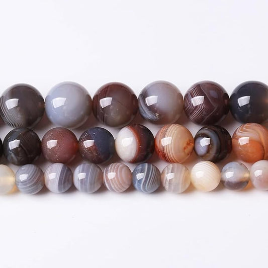 36PCS 10MM Red Coffee Agate Beads-Multicolo Stone Beads Energy Healing Beads for DIY Jewelry Bracelet Necklace Making for Jewelry Making15Inch
