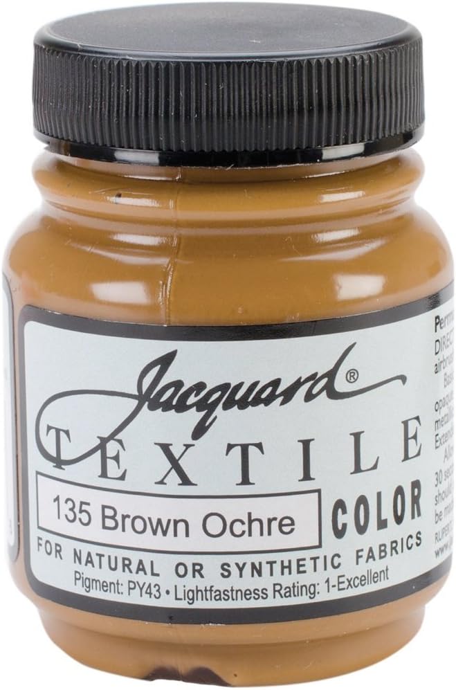 Jacquard Fabric 2.25 Oz Jar, Color Brown Ochre by Jacquard