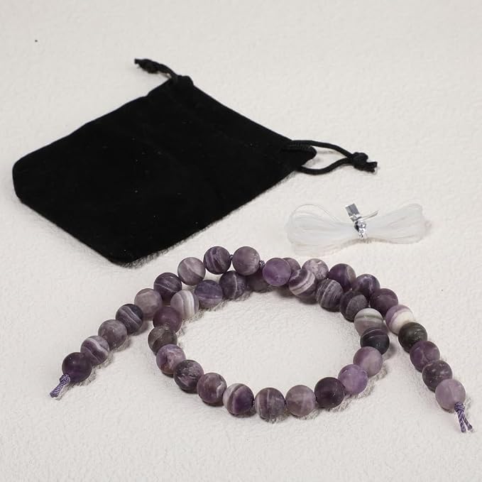 10mm Matte Amethyst Bead, 15-Inch Matte Round Loose Stone Beads - Image 7