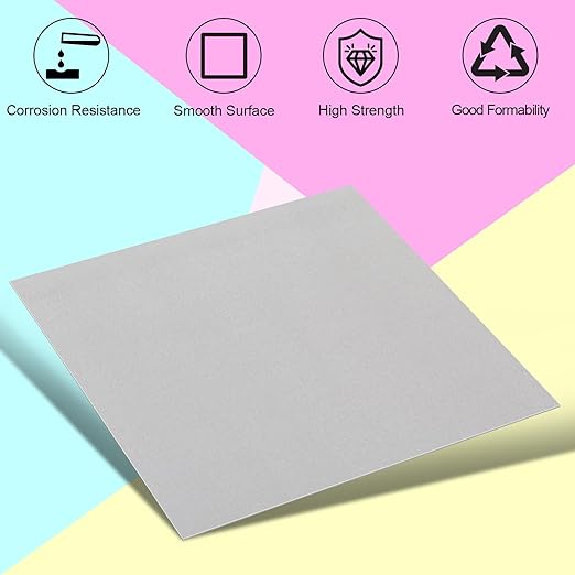 Galvanized Metal Sheet 12" x 12" x 1/16" Inch Galvanized Steel Sheet Plates for Magnetic Mount Board Wall 16GA(1.50MM) Galvanized Steel Plate Panels Stock for Roof Flashing Fixing Repair, Crafts, DIY