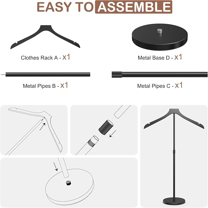 4 Pack Shirt Display Stand, 18-34 Inch Height Adjustable Mannequin Torso - Image 8