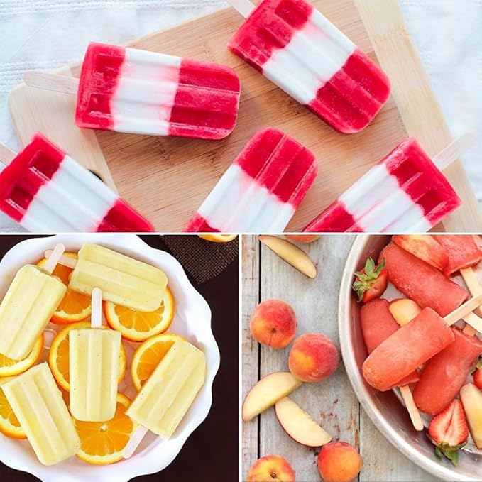 1000 Pcs Craft Sticks Ice Cream Natural Wood Popsicle Craft Sticks 4.5 inch Length Treat Ice Pop for DIY Crafts