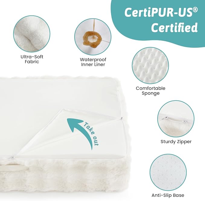 Self Warming Dog Bed for Large Size Dog, Faux Fur Orthopedic Puppy Sofa - Image 9