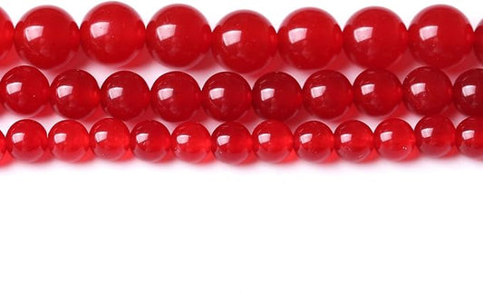 36PCS 10MM Red Chalcedony Beads Energy Healing Beads for DIY Jewelry Bracelet Necklace Making for Jewelry Making 15Inch