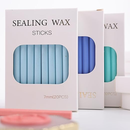 Green Wax Seal Sticks, ONWINPOR 20pcs Glue Gun Waxs Sealing Sticks for Wax Seal Stamp, Wedding Invitations, Envelope Letter Sealing (20, Vanilla Green)