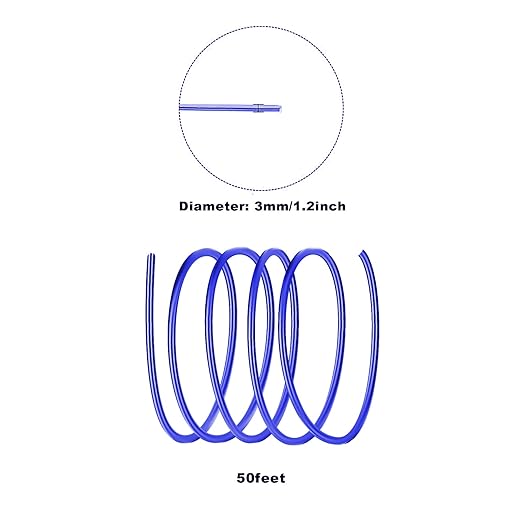 3mm Aluminum Craft Wire, 50 Feet 9 Gauge Bendable Anodized Metal Wire for Sculpting, Jewelry Making, Armature Making, Wire Weaving and Wrapping