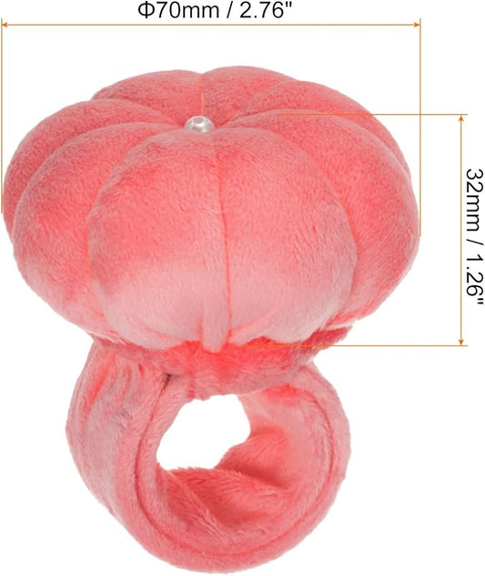 HARFINGTON Wrist Pin Cushions Band Sewing Needle Cushion Needle Holder Pincushions with Adjustable Strap Fit All Wrist Sizes for Sewing Quilting Needlework Crafts, Watermelon Red