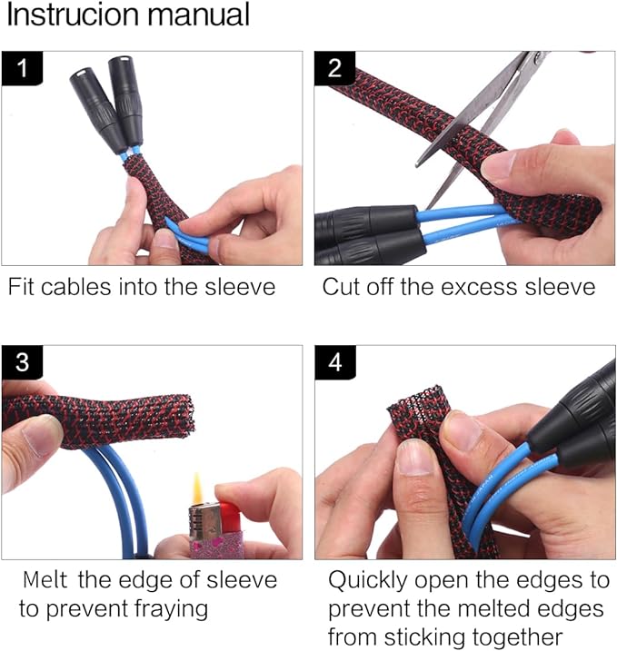 Alex Tech 10ft - 3/8 inch Cord Protector Wire Loom Tubing Cable Sleeve Split - Image 6