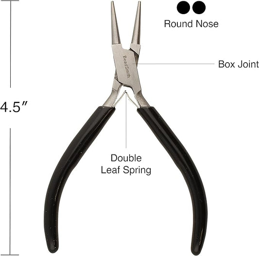 The Beadsmith Precision Series Pliers Set – 3-Piece Kit: Chain Nose, Round Nose and Flush Cutter with Tungsten Carbide Blades – Make Bracelets, Necklaces & Earrings – Tools for Jewelry Making