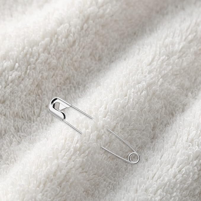 1000PCS 28mm / 1.1 Inch Heavy Duty Quilting Pins, Medium Safety Pins Size 1, Silver Metal Sewing Pins, Sharp Pins for DIY Crafts Jewelry Making Baby Clothing (Nickel Plated)