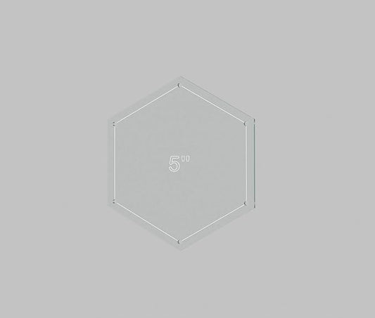 Hexagon Quilting Template Set - 5" with 1/4" Seam Allowance - Durable Acrylic Templates for Quilting, Patchwork, Crafting, & Sewing Projects - Clear Templates for Accurate Designing
