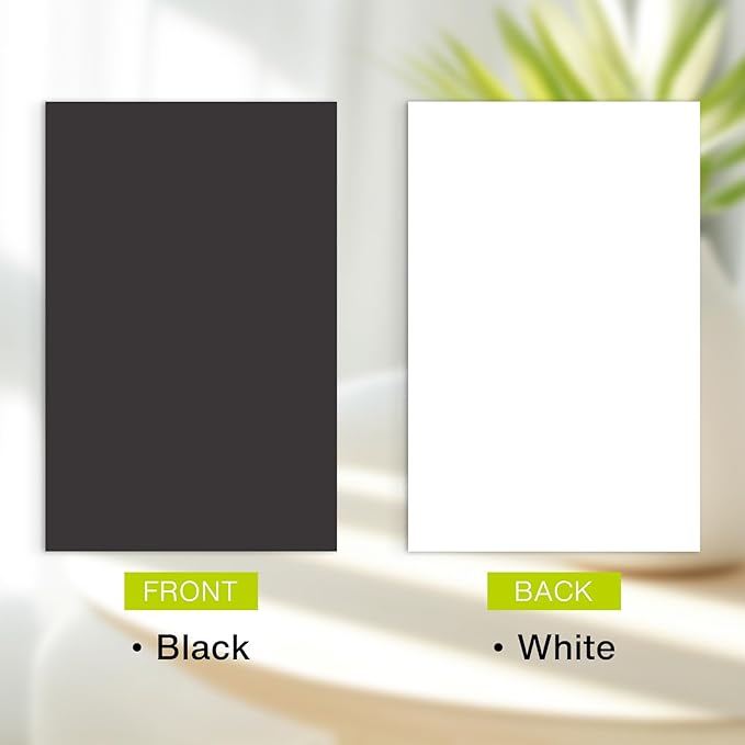 Golden State Art, 11x17 Uncut Photo Mat Matboard - Black Uncut Mats for DIY Projects, Presentation Boards, Art Crafts, Prints (50 Pack)