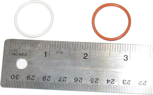 (100 Pack) Soft Stitch Ring Markers, Orange & White (Large Size for Needle Sizes 17-35, Includes 2 Colors, for Knitting/Crochet/etc)