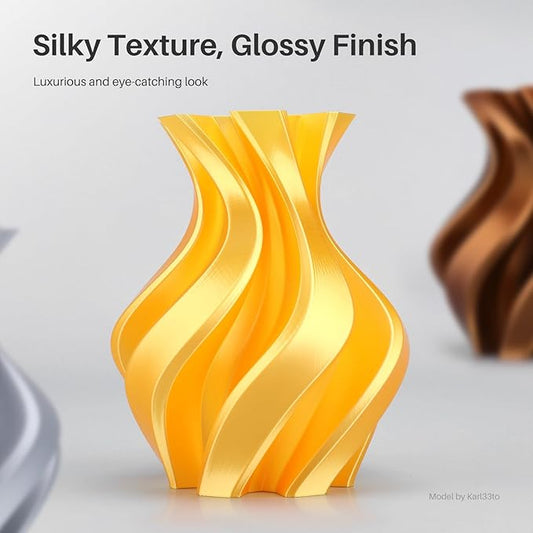 ELEGOO Silk PLA Filament 1.75mm Bronze 250g, Shiny 3D Printer Filament Dimensional Accuracy +/- 0.02mm, 250g Spool Fits for Most FDM 3D Printers