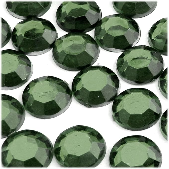 The Crafts Outlet 72pc Rhinestones Round 20mm - Peridot Light Green