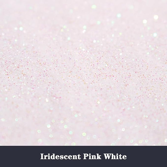 High Capacity 260g Iridescent Fine Glitter,Shaker Bottle Fine Glitter for Epoxy Resin DIY Craft,Rainbow Fine Glitter for Nail Art Face Body Glitter Tumbler Making (IRI Pink White)