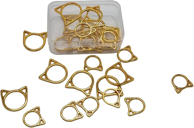 Hilsayum Cat Stitch Markers Cute Stitch Markers Metal Stitch Marker for Crocheting