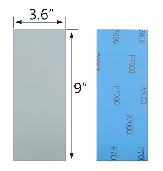 20Pcs 9 x 3.6 Inchs 7000 Grit Wet and Dry Handmade Universal Sanding Sheets, Suitable for Woodworking Furniture/Automobiles/Metal/Lacquer Polishing Sandpaper