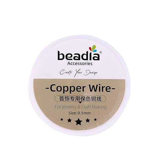 Gold Copper Wire 0.5mm Bead Cord for Bracelet Necklace Charm Beading Jewelry Making 22yard