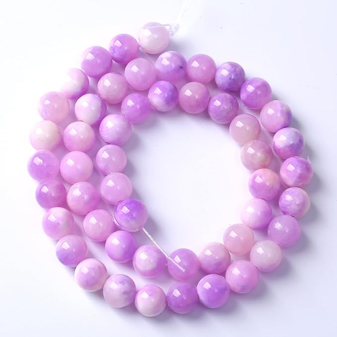 60pcs 6mm Natural Pink Starry Galaxy Persian Jade Gemstone Beads Round Loose Spacer Beads for Jewelry Making DIY Bracelets Necklaces 15" (Pink Starry Persian Jade, 6mm)