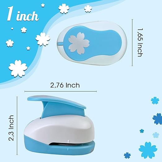 Flower Hole Punch for Craft Size Out 1-Inch, Cherry Blossoms Paper Punch Shapes, Craft Lever Handmade Paper, Tool Flower for Scrapbook, Festival Cards, DIY Arts