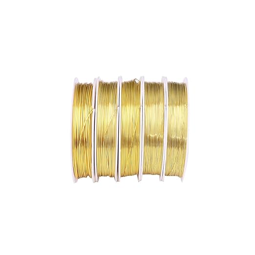 Gold Copper Wire 0.4mm Bead Cord for Bracelet Necklace Charm Beading Jewelry Making 27yard