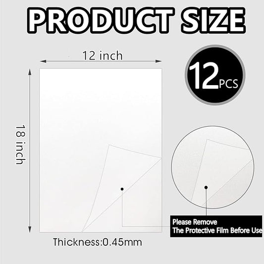 12pcs Sublimation Metal Photo Blanks 12x18 Inch - Make Your Permanent Photo Posters Signs, Sublimation Aluminum Blank for Crafters Small Businesses DIY Enthusiasts (Thickness 0.45mm)
