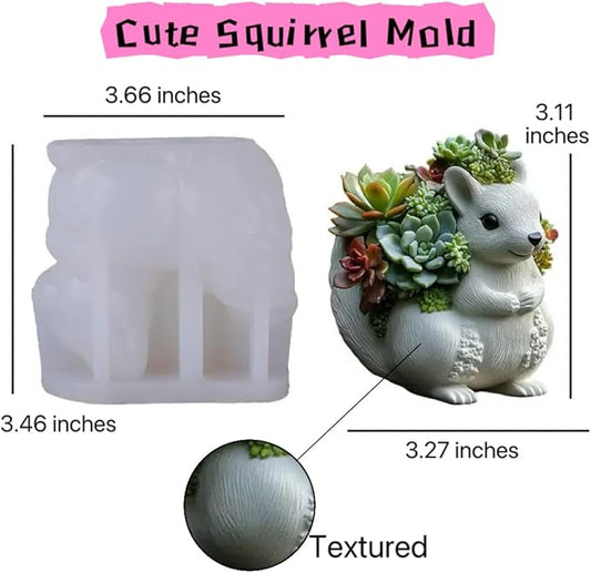 Animal Resin Molds Silicone 3D Cute Epoxy Resin Plaster Candle Holder Wax Molds for Candle Making, Art Crafts DIY Unique Display Home Decor