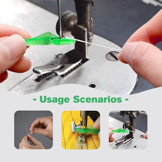 Fish Mouth Sewing Machine Needle Threader,2024 Upgrade Fish Type Needle Threader, Automatic Sewing Needle Threader,Easy Needle Threaders Tool (20 PCS)