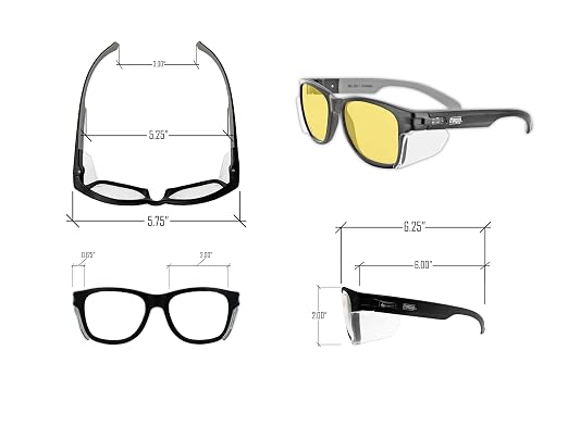 MAGID Y50 Safety Glasses for Construction | Black Frame — 144-Pack, Amber Lens - Image 4
