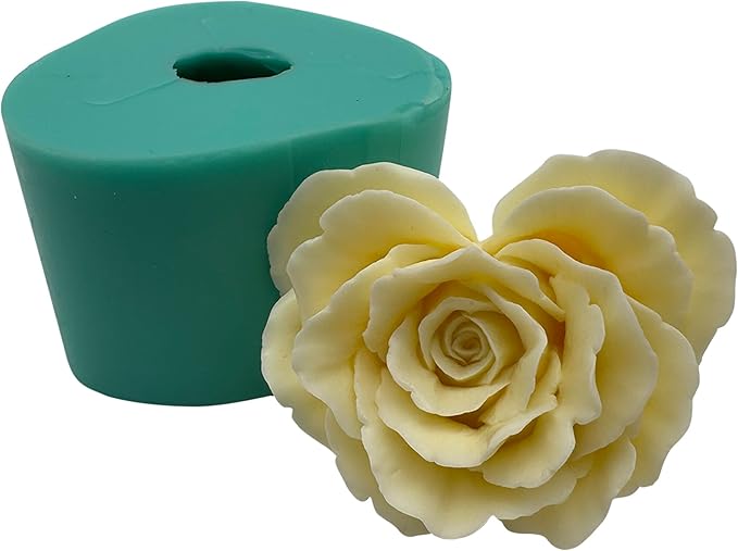 Heart Shape Blossoming Flower 3D Mold,DIY Crystal Epoxy Resin Silicone Molds, Polymer Clay Ceramic Mould, Aroma Plaster Stone Disffuer Mold, Scented Candle Wax Chocolate