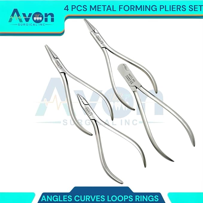 4 Pliers Types for Metal Forming, Wire Bending for Making Loops, Curves, Rings, Angles, Wire Shape Forning Pliers for Crafts, Hobby, and More.
