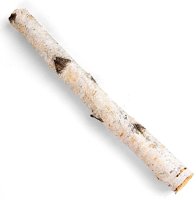 17 Inch Natural Birch Logs - Decorative Dried Birch Wood Logs for Fireplace, Wedding Centerpieces - Unfinished Wood DIY Crafts, & Home Décor - Birch Log Bundle for Indoor Display (8 PCS) (1"-2.5" DIA)