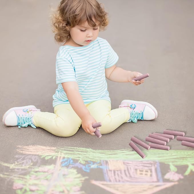 20 Pcs Sidewalk Chalks for Kids Non Toxic Jumbo Chalk for Party Gift Outdoor Art Classroom Play Painting (Camel)