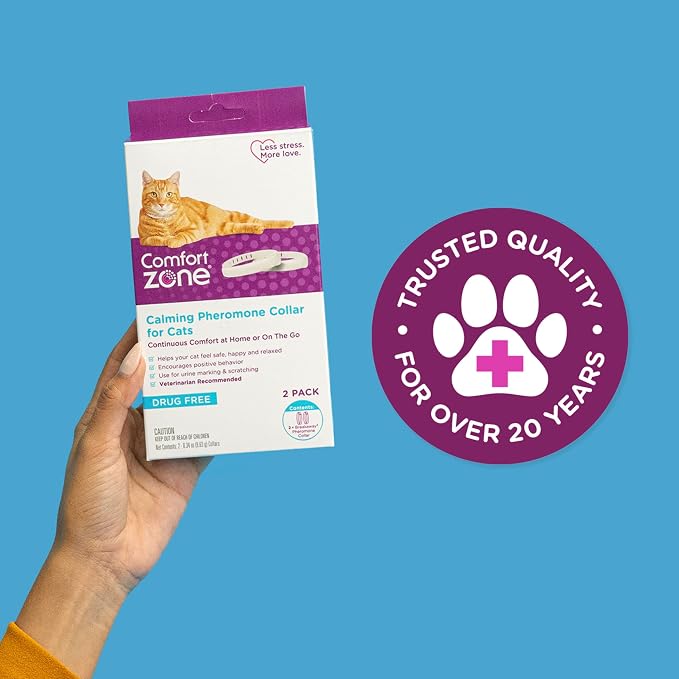 Comfort Zone Cat Calming Collar Savings Pack: 2 30-Day Calming Collars - Image 7