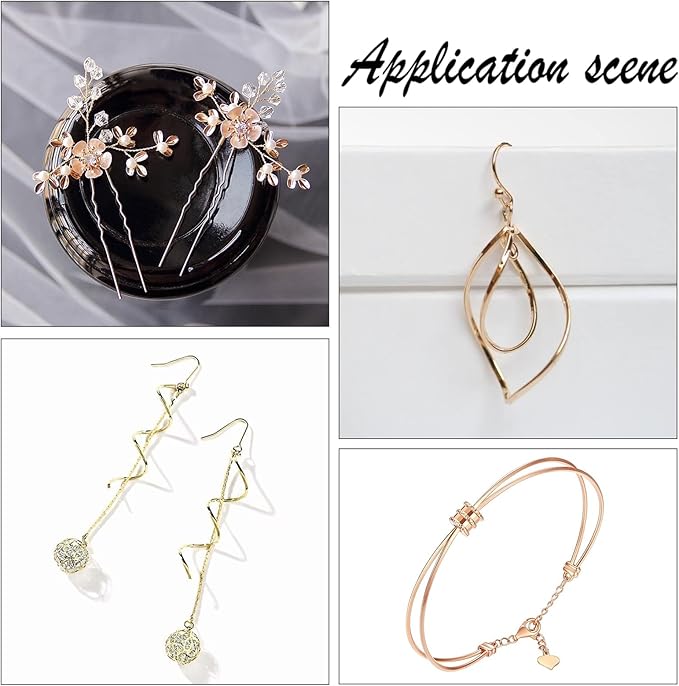 BENECREAT 22Gague 16.4 Feet Real 14K Gold Plated Square Brass Wire, Light Gold Soft Jewelry Wire for Necklace and Bracelet Making