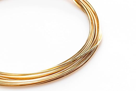24 Gauge, Jeweler's Brass Wire, Red Brass, Round, Dead Soft, CDA #230 Alloy Jewelry Grade Made in USA - 5FT by CRAFT WIRE