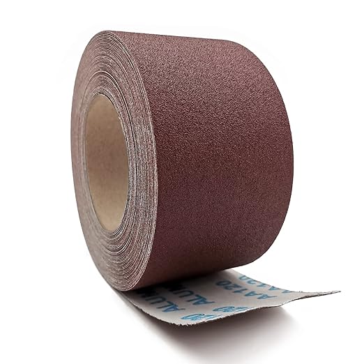120 Grit Sandpaper Roll, 3 Inch x 49 Feet Emery Cloth Roll Aluminum Oxide Abrasive Paper Roll Continuous Sandpaper for Metalworking, Woodworker, Furniture Repair, Sanding Automotive Plumbing