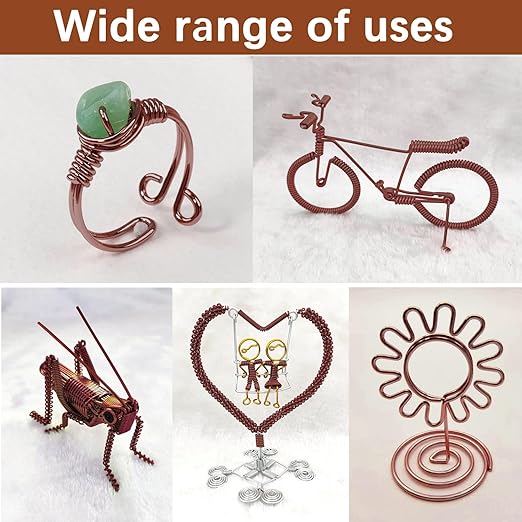 12 Gauge Aluminum Craft Wire, 2mm×30Yards Bendable Metal Craft Wire for Bonsai Plant Stand, Doll Skeletons, Wire Sculpture, Jewelry Making and Home Decorations (Bronze)