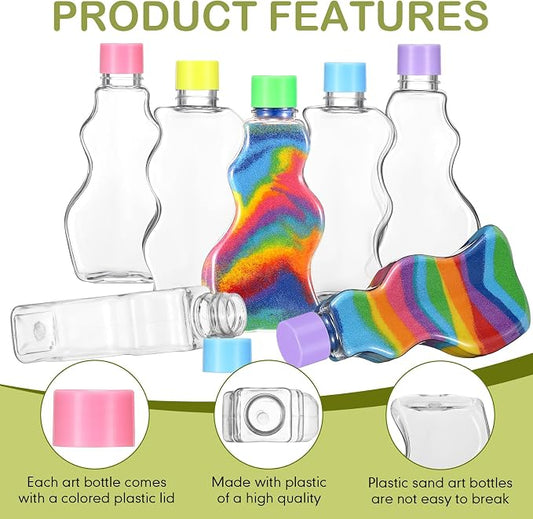 Mumufy 60 Pcs Plastic Sand Art Bottles - Image 2