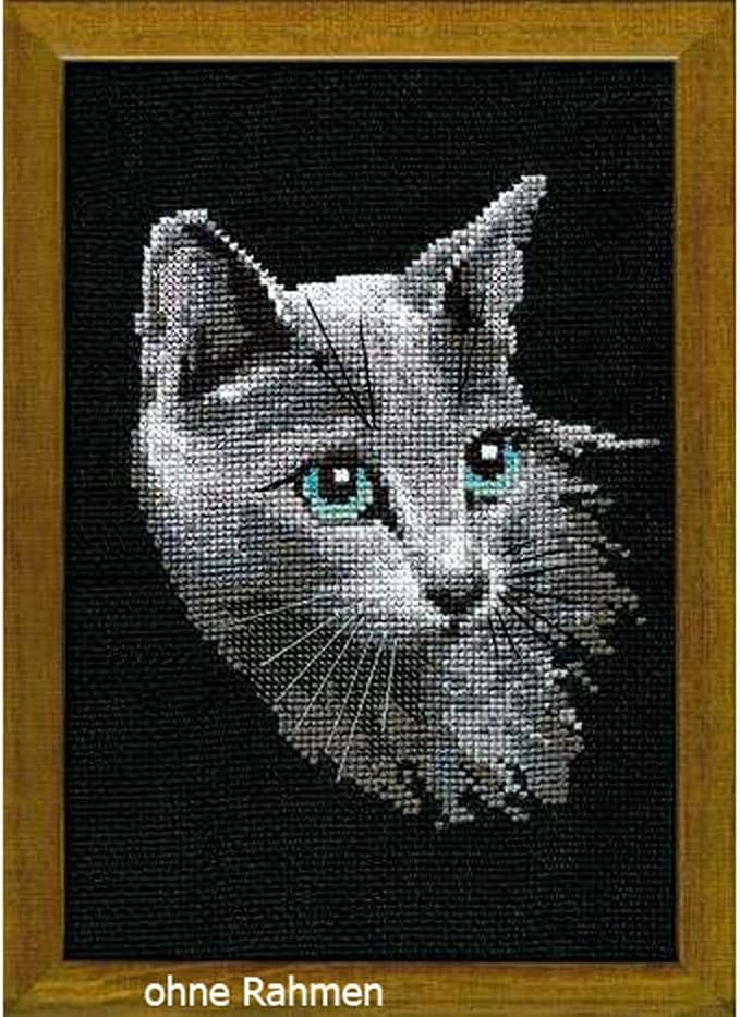 RIOLIS - Russian Blue 764, Cat Lovers Cat Cross Stitch Kits 8, Cross Stitch Kits by RIOLIS