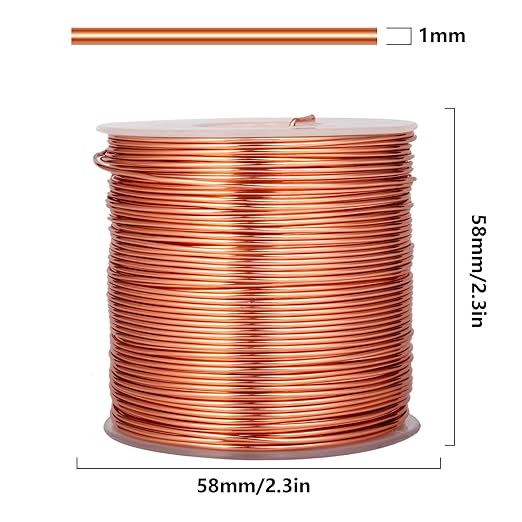 328 Feet Aluminum Craft Wire, 18 Gauge Copper Bendable Soft Metal Aluminum Wire Roll Bulk for DIY Crafts Sculpting Jewelry Making