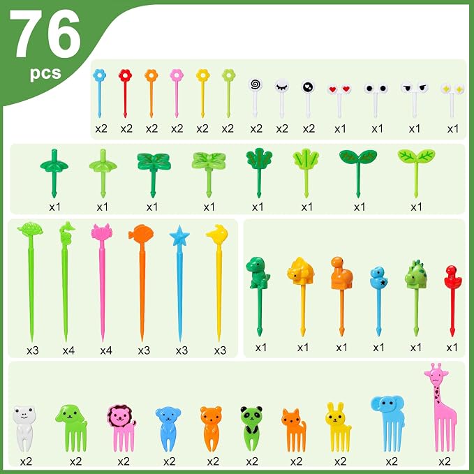 XANGNIER 104 Pcs Silicone Lunch Box Dividers - Image 7