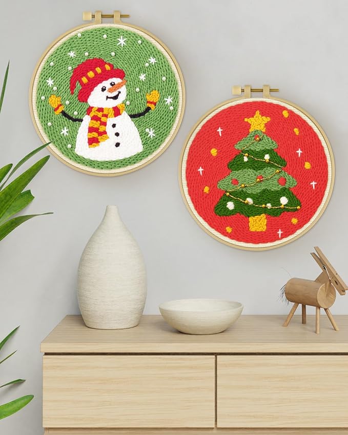 ERKOON Christmas Punch Needle Kit Adults Beginners, Needling Punch Project - Image 7