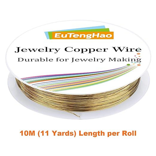 EuTengHao 6 Colors Jewelry Copper Wire Jewelry Beading Wire for Bracelet Necklaces Craft Jewelry Making Supplies (66 Yards,24 Gauge)
