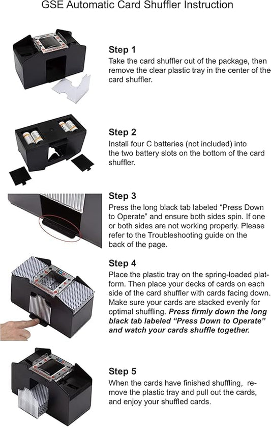 GSE Games & Sports Expert 6-Deck Automatic Card Shuffler, Battery-Operated Shuffler Machines for Playing Cards, Blackjack, Texas Hold'em, Canasta, UNO, Rummy, Bridge