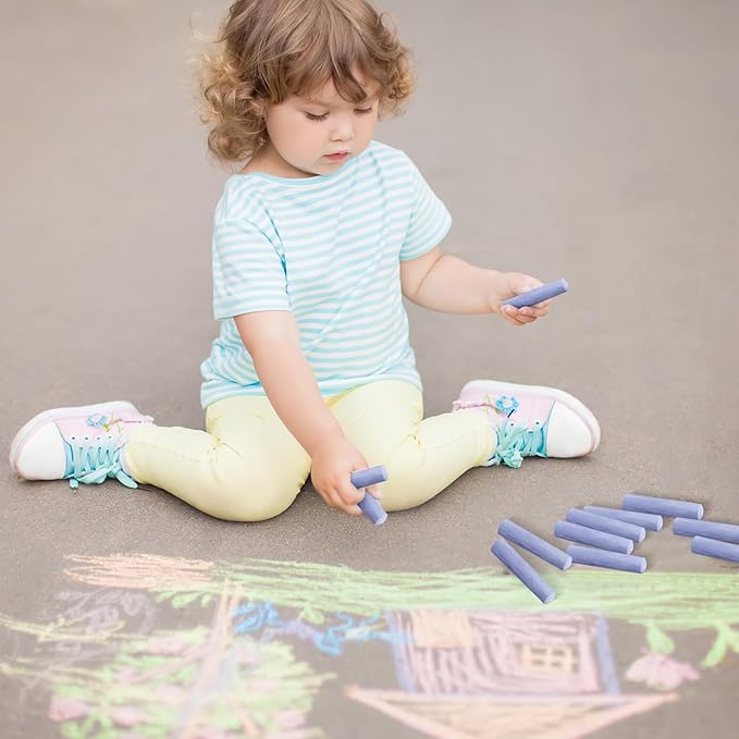 20 Pcs Sidewalk Chalks for Kids Non Toxic Jumbo Chalk for Party Gift Outdoor Art Classroom Play Painting (Lavender)