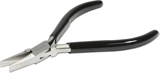 The Beadsmith Flat Nose Pliers – Extra Fine Tips – 4.5 inches (114mm) – PVC Grip Handle with Double Leaf Springs – Jewelry Making Tool for Creating Bracelets, Earrings and Necklaces