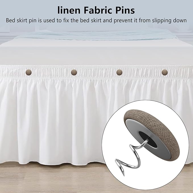 12 Colors Fabric Covered Button Twist Pins Dust Ruffle Pins- for Sofa,Upholstery,Armchair Caddies, Armrest Covers,Bed Skirts, Slipcovers, Headliners (Brown, 12)