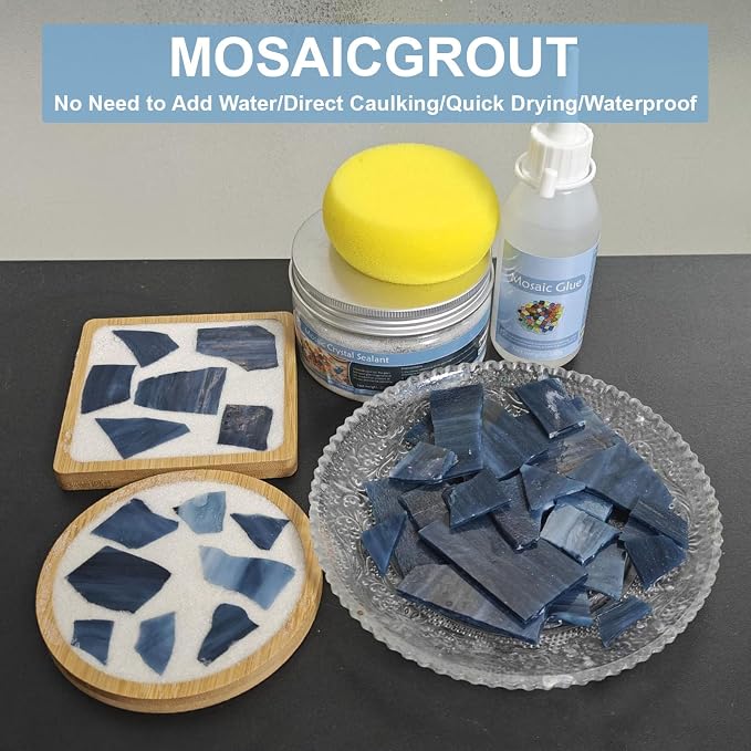 DINGSEN 4Pcs Mosaic Coaster Kit, - Image 7